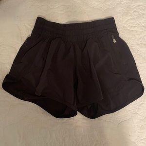 Black lululemon running shorts